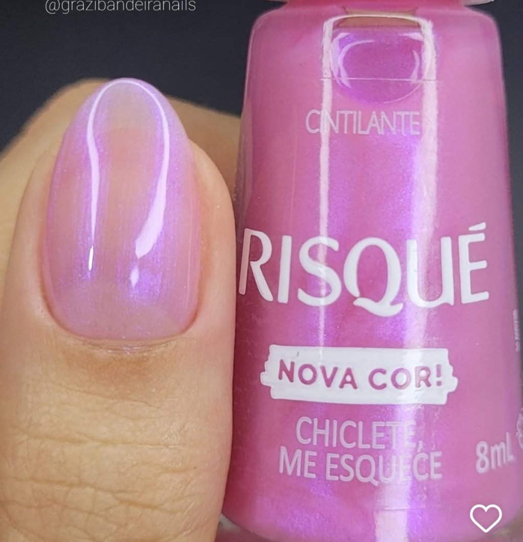 Esmalte Rosa Risqué Chiclete me Esquece  