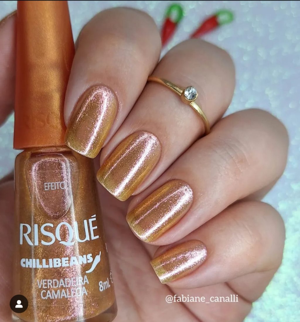 Esmalte Laranja Risqué Verdadeira Camaleoa 