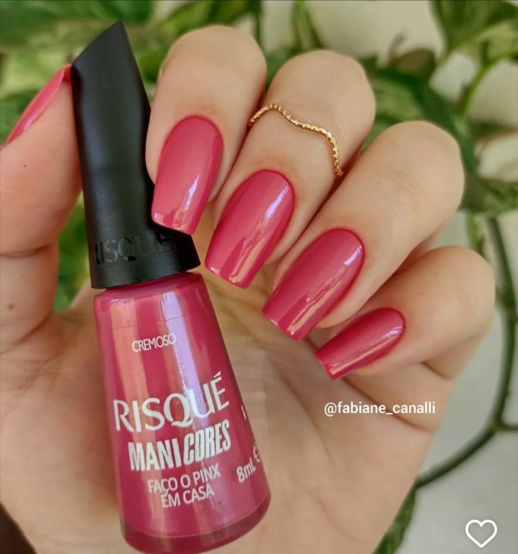 Esmalte Rosa Risqué Manicores Faço o Pinx em Casa