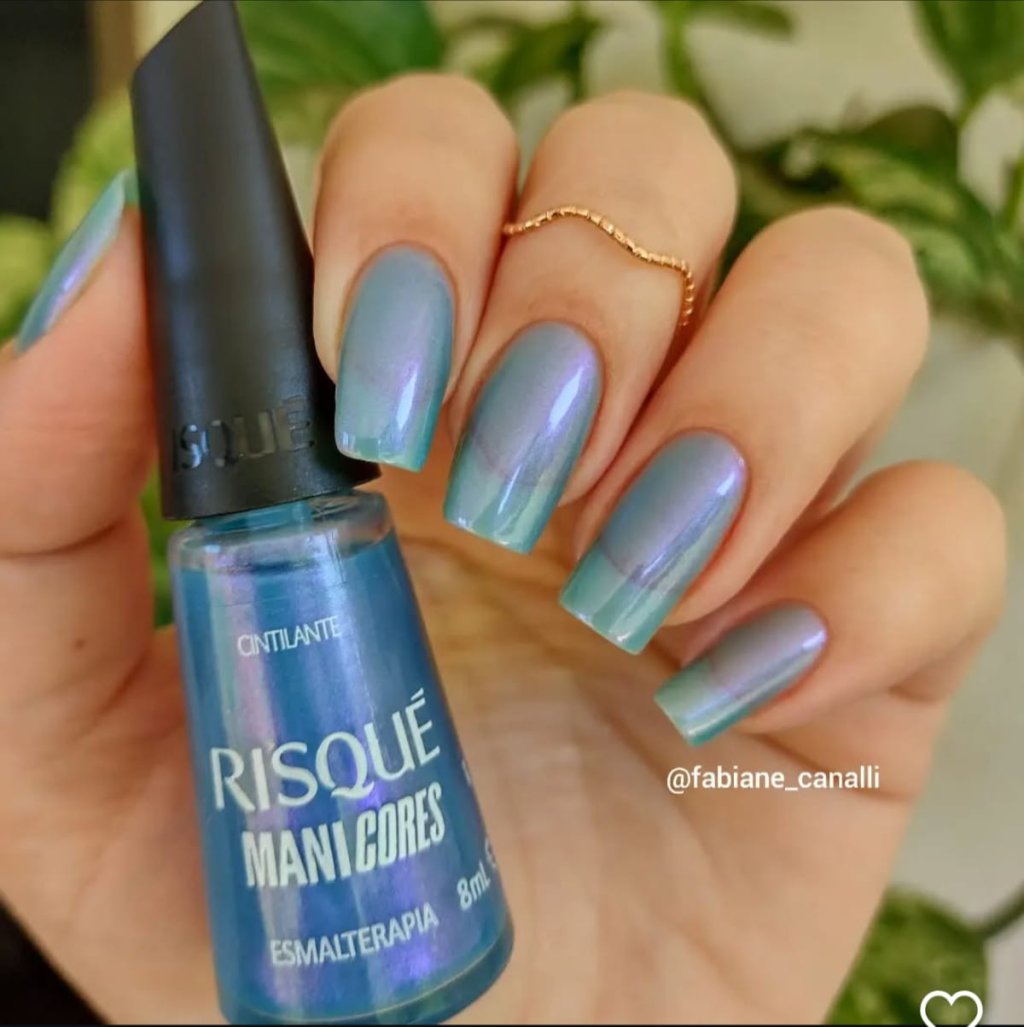 Esmalte Azul Risqué Manicores Esmalterapia 