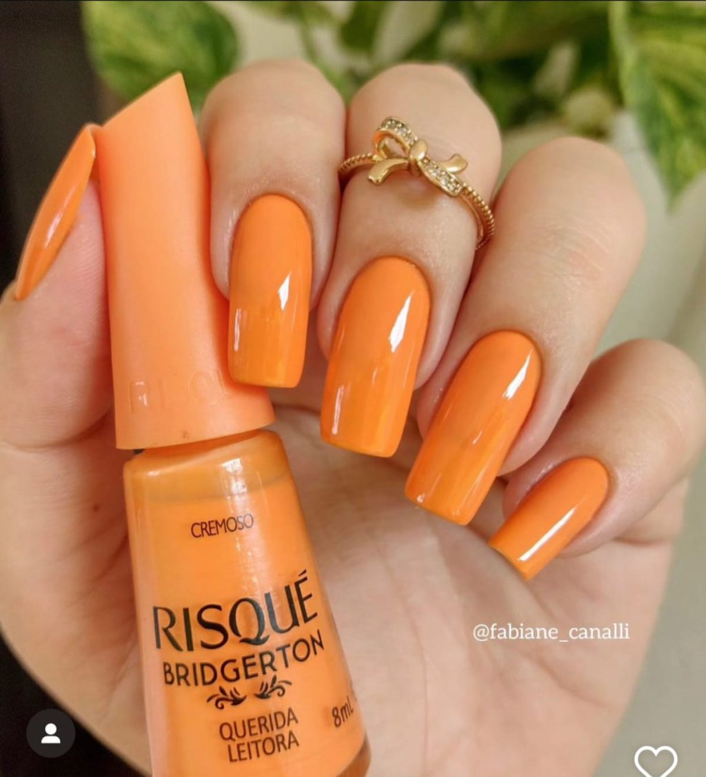 Esmalte Laranja Risqué Querida Leitora Bridgerton 