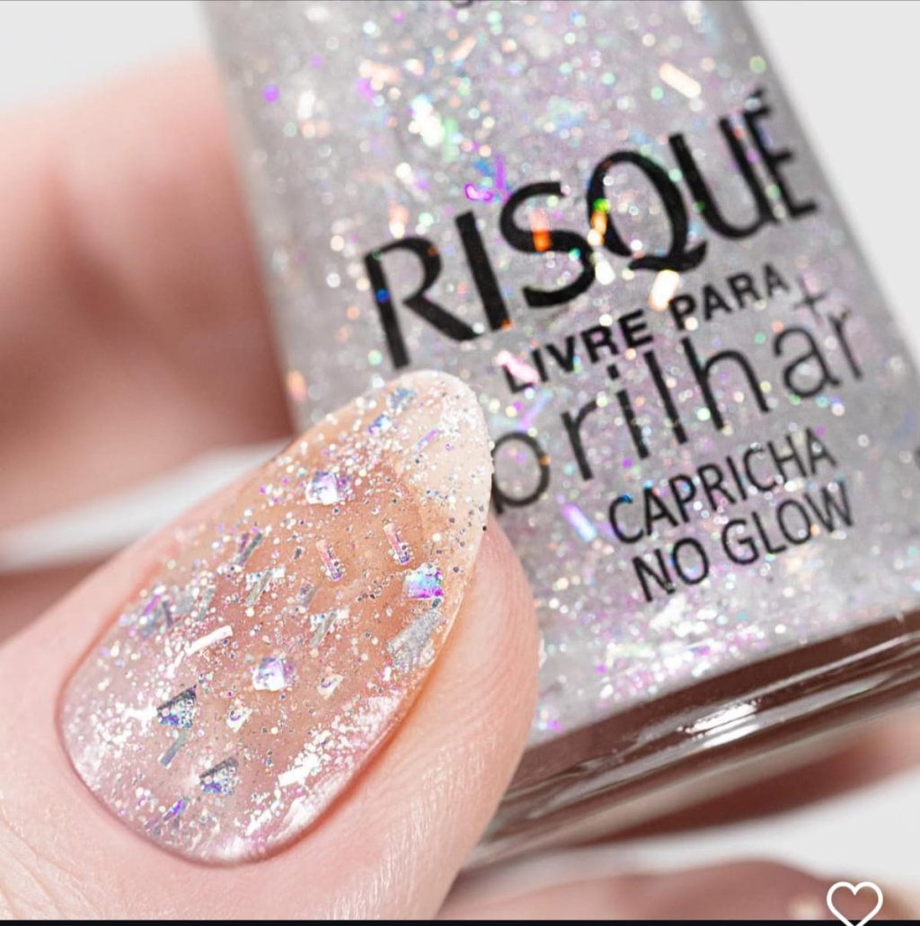 Esmalte Glitter Risqué Capricha no Glow 