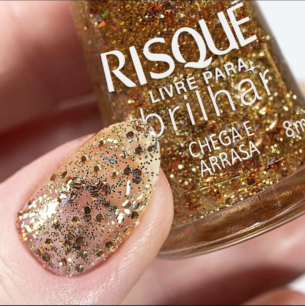 Esmalte Glitter Risqué Chega e Arrasa
