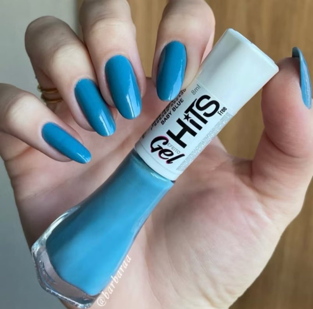 Esmalte Azul Hits Gel Baby Blue 