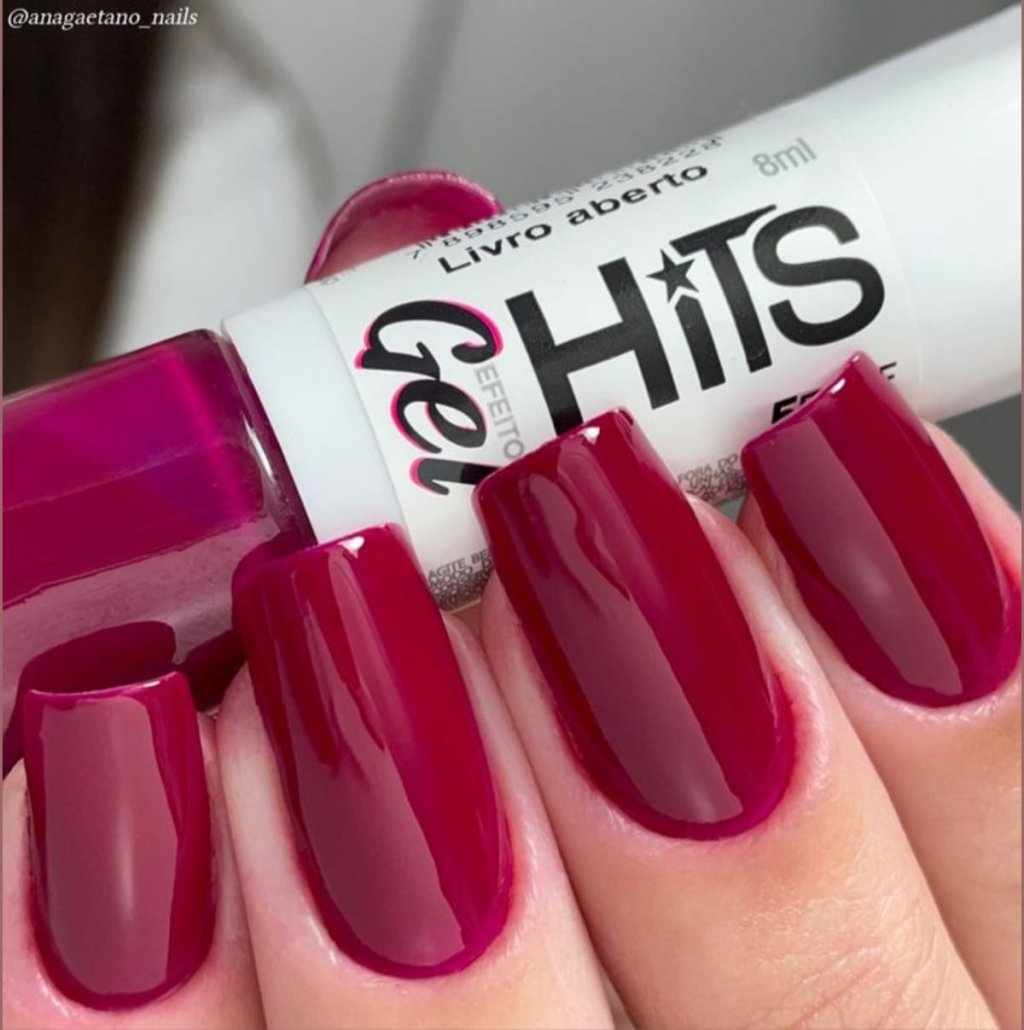 Esmalte Vermelho Hits Gel Livro Aberto 