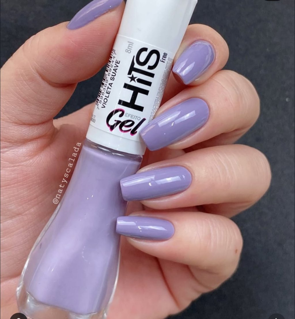 Esmalte Roxo Hits Gel Violeta Suave 