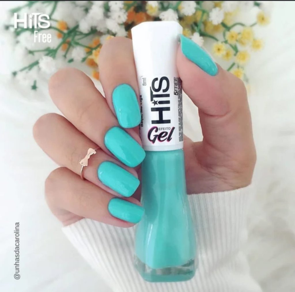 Esmalte Verde Hits Gel Beijo me Liga 