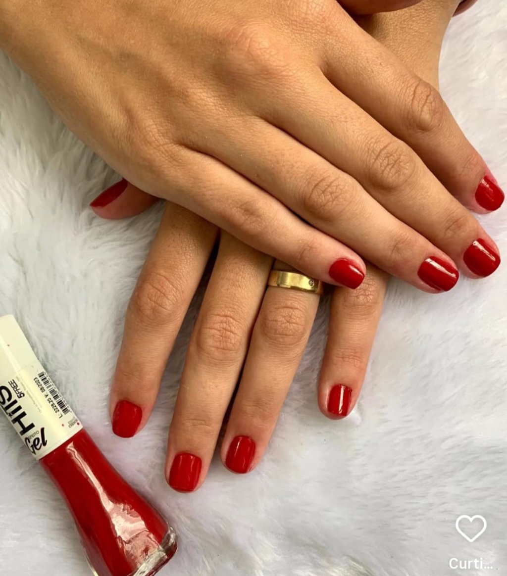 Esmalte Vermelho Hits Gel Beijo que Cola 