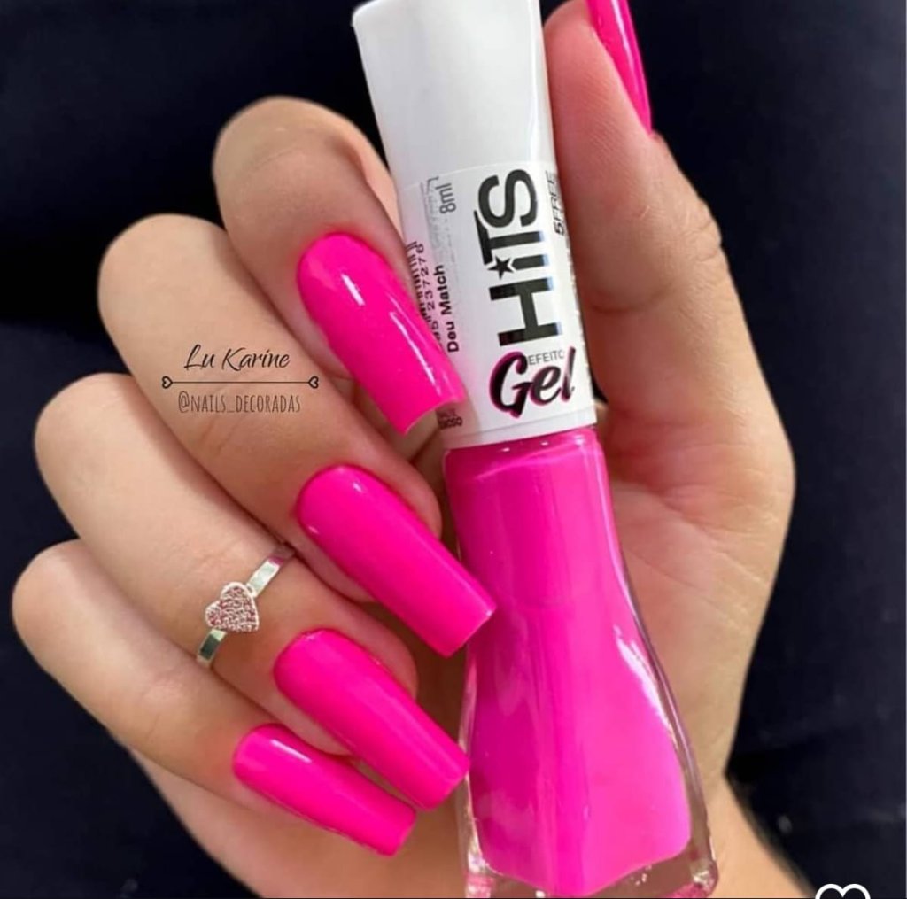 Esmalte Rosa Hits Gel Deu Match 