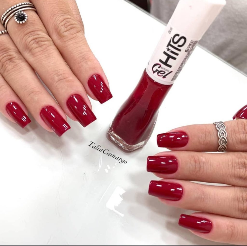 Esmalte Vermelho Hits Gel Taça de Vinho 