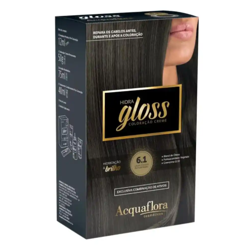 Tinta Cinza Kit Acquaflora Hidra Gloss 6.1