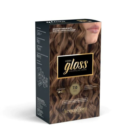 Tinta Loiro Médio Kit Acquaflora Hidra Gloss 7.0