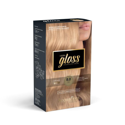 Tinta Loiro Claro Kit Acquaflora Hidra Gloss 8.0