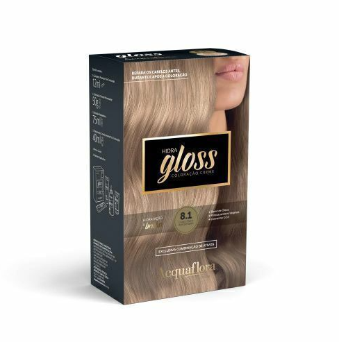 Tinta Cinza Kit Acquaflora Hidra Gloss 8.1