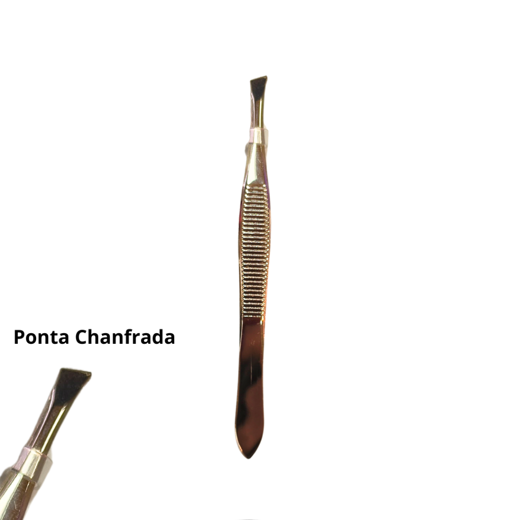 Pinça Indiana Beauty Dourada Chanfrada 