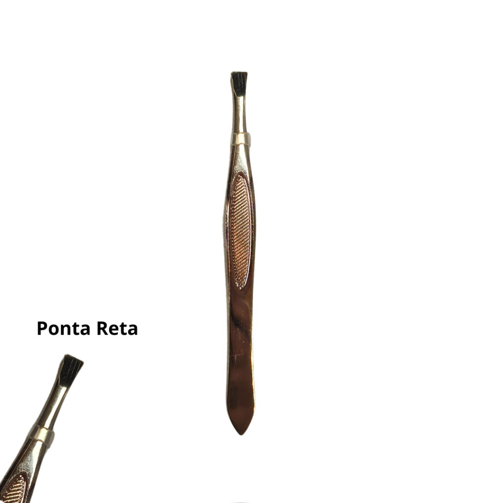 Pinça Indiana Beauty Dourada Ponta Reta 