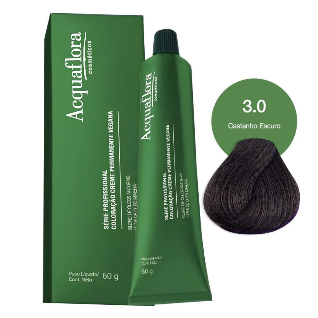Tinta Castanho Escuro Acquaflora Vegana 3.0
