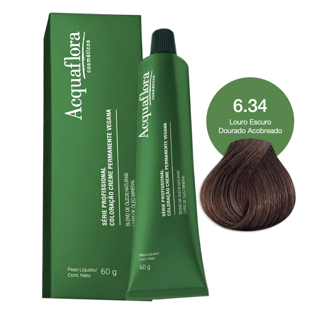 Tinta Cobre Acquaflora Vegana 6.34