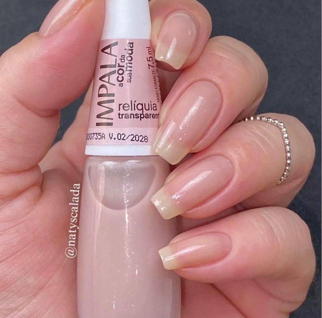 Esmalte Nude Impala Relíquia Natural Transparente 