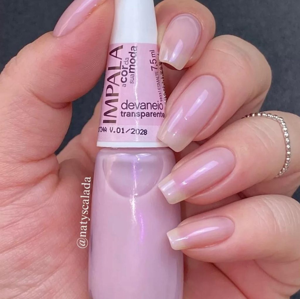 Esmalte Rosa Impala Devaneio Natural Transparente 