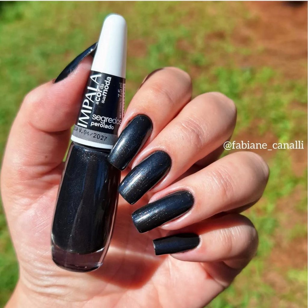 Esmalte Preto Impala Segredos 