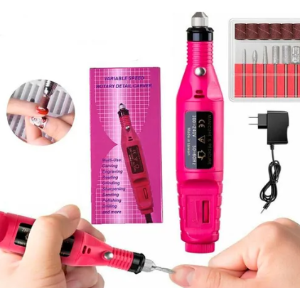 Lixa Elétrica Motor Portátil Rosa Modelo Caneta 