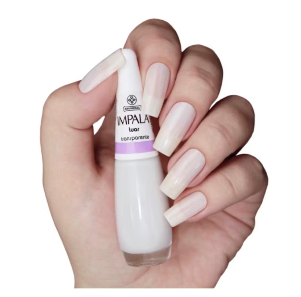 Esmalte Branco Impala Luar Natural Transparente 
