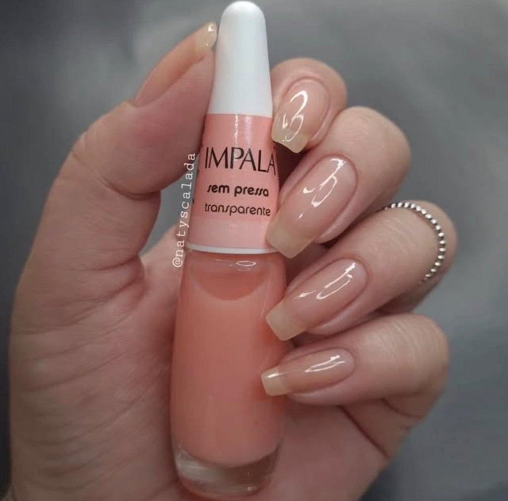 Esmalte Rosa Impala Sem Pressa Natural Transparente 