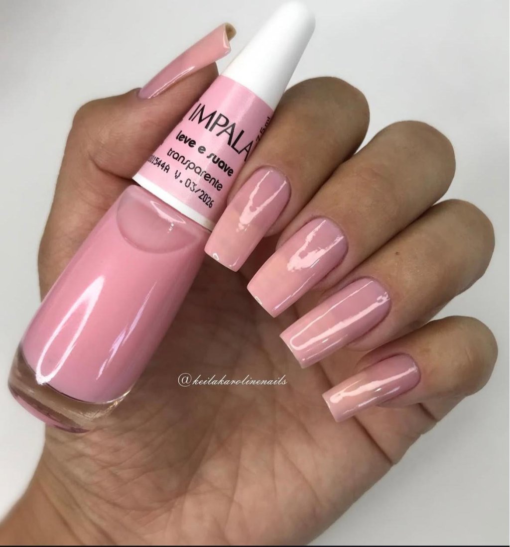 Esmalte Rosa Impala Leve e Suave Natural Transparente  
