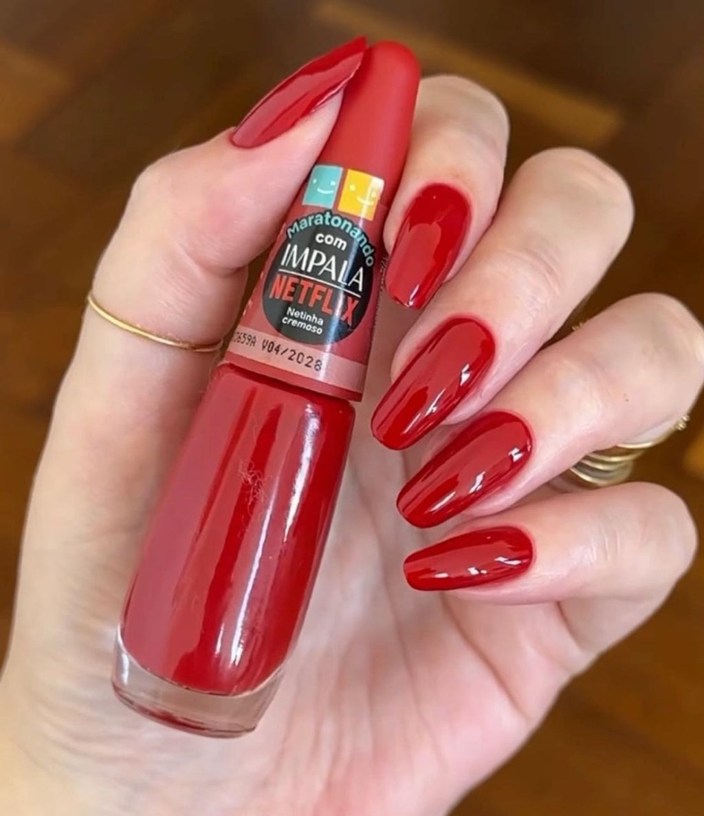 Esmalte Vermelho Impala Netflix Netinha