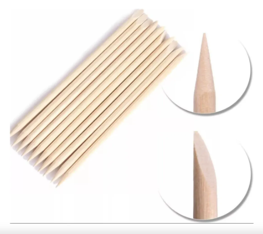 Palito de Unha Duplo Chanfrado Bambu 50un
