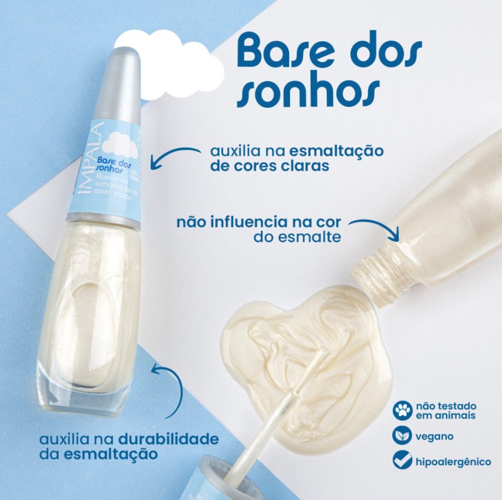 Esmalte Branco Impala Base dos Sonhos 