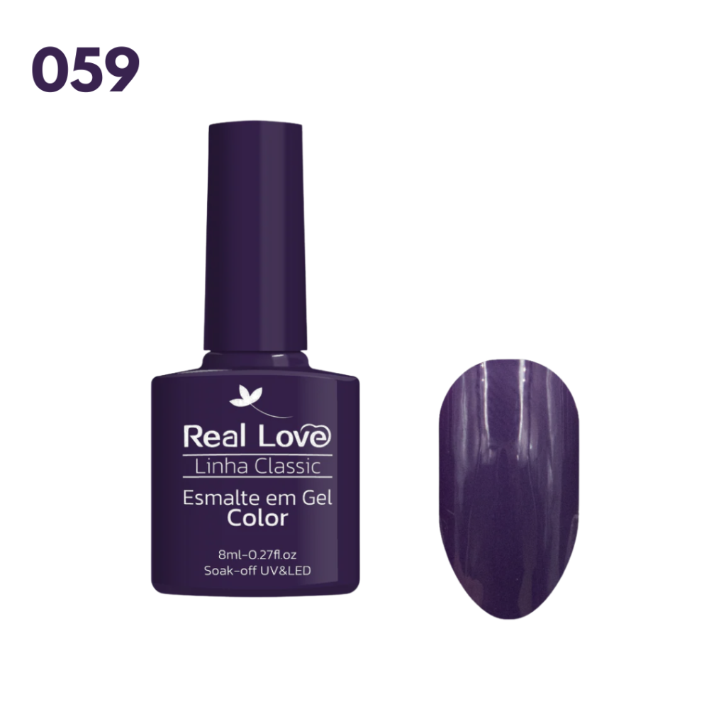 Esmalte UV Gel Real Love 8ml 059 Roxo 