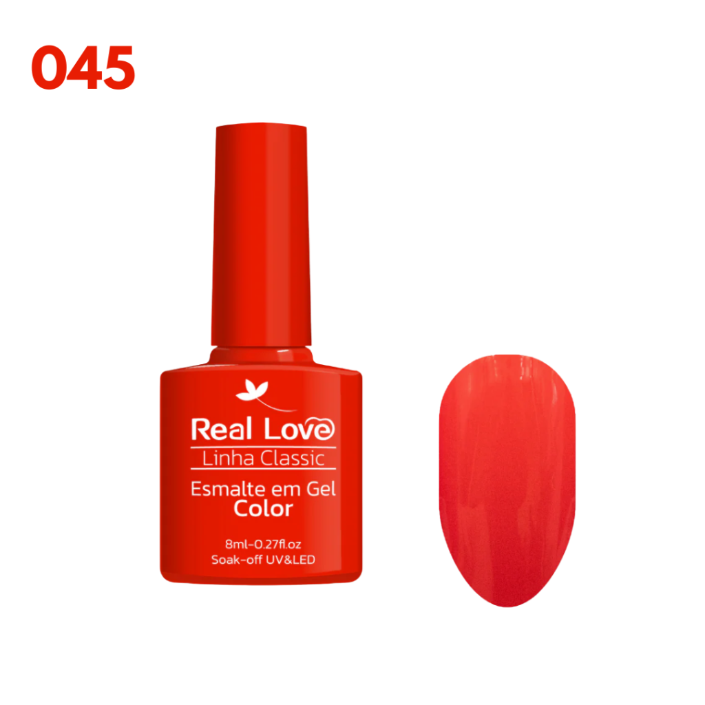 Esmalte UV Gel Real Love 8ml 045 Vermelho 