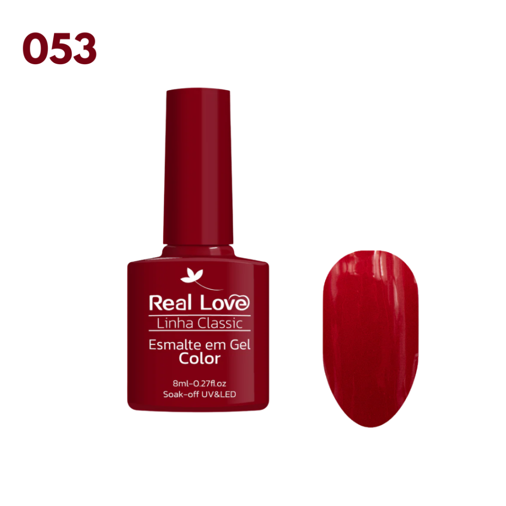 Esmalte UV Gel Real Love 8ml 053 Vermelho