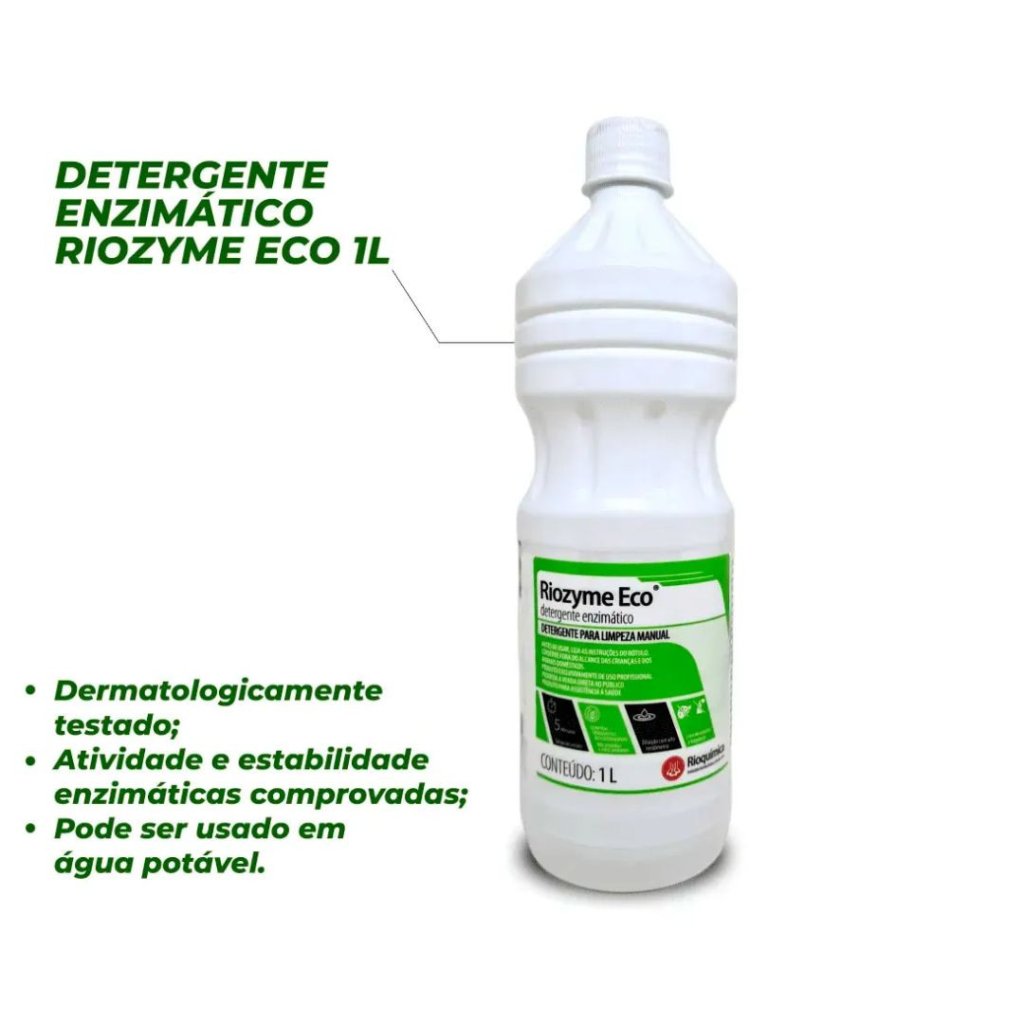 Riozyme Eco Detergente Enzimático Para Limpeza Manual 1L