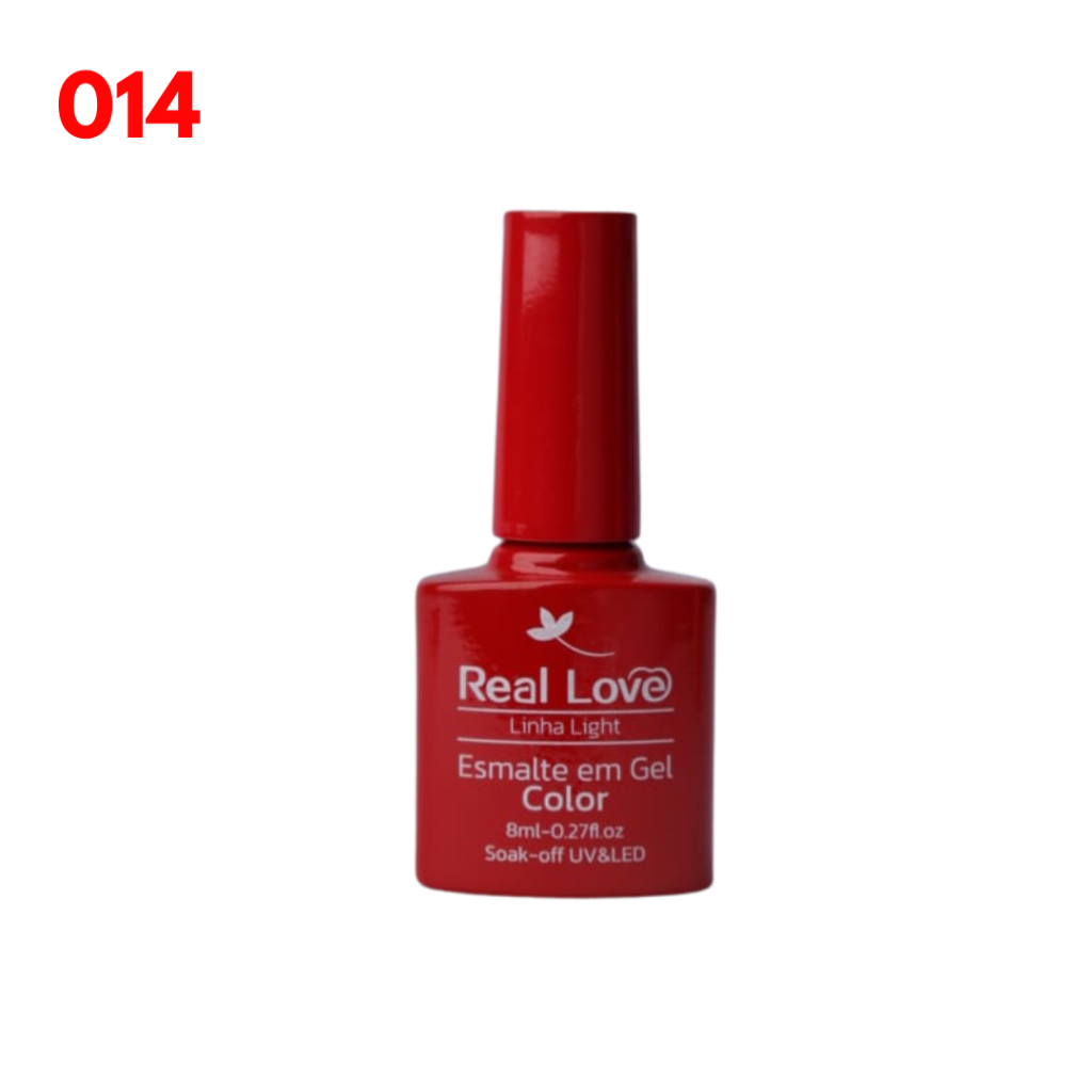 Esmalte UV Gel Real Love 8ml 014 Vermelho - Vidro