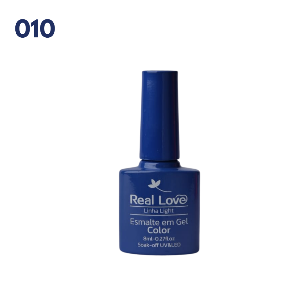 Esmalte UV Gel Real Love 8ml 010 Azul - Vidro