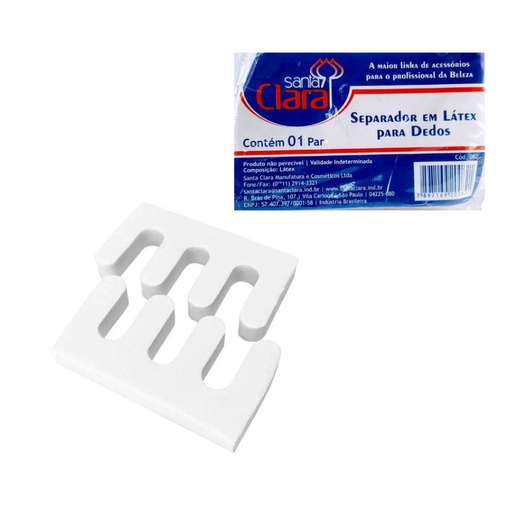 Separador de Dedos Látex Branco
