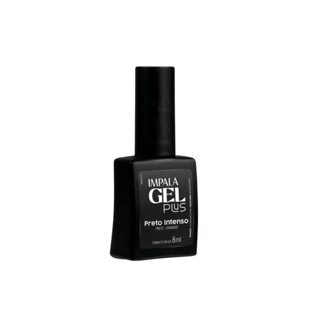 Esmalte em Gel Impala Preto Intenso 8ml Cremoso