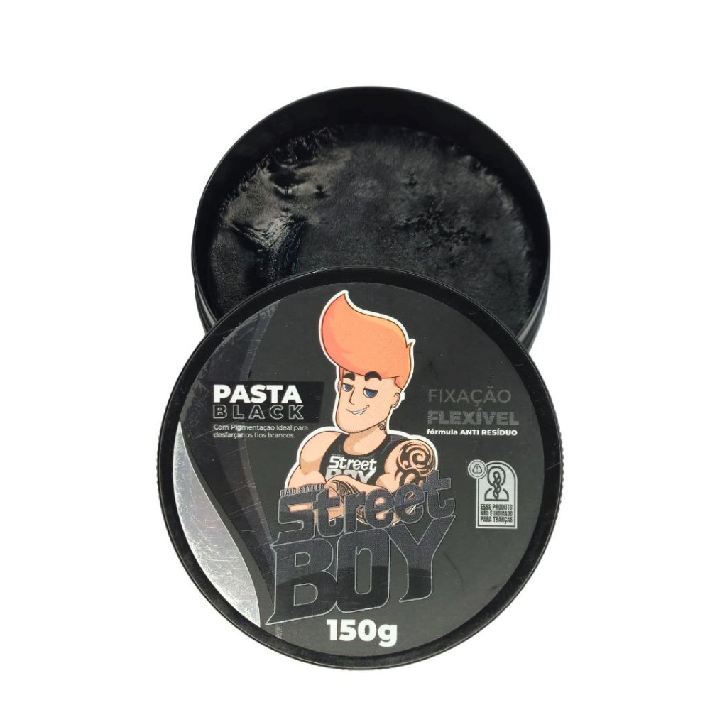 Pasta Modeladora Street Boy Black 150g Pigmento Preto 
