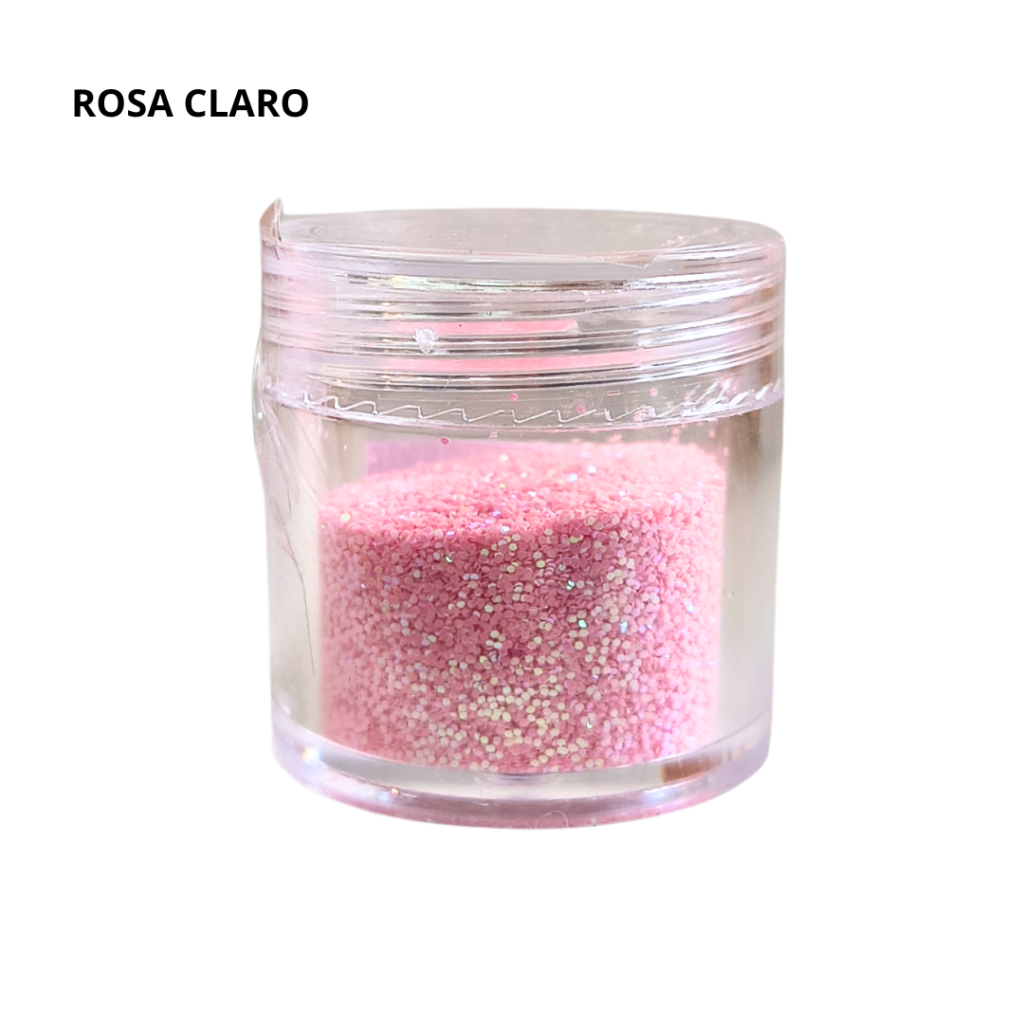 Pote de Glitter Rosa Claro 