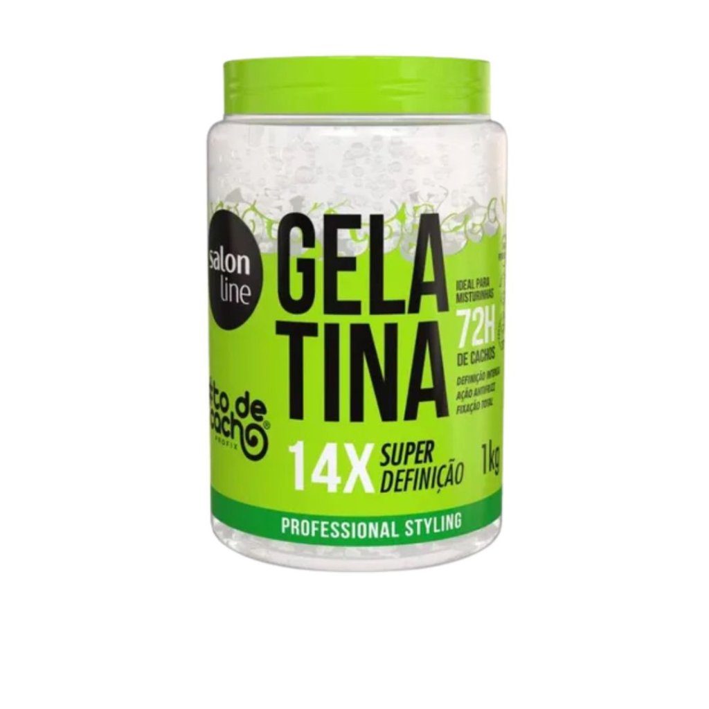 Gelatina Salon Line To de Cachos 14x Super Definição 1Kg - VERDE 