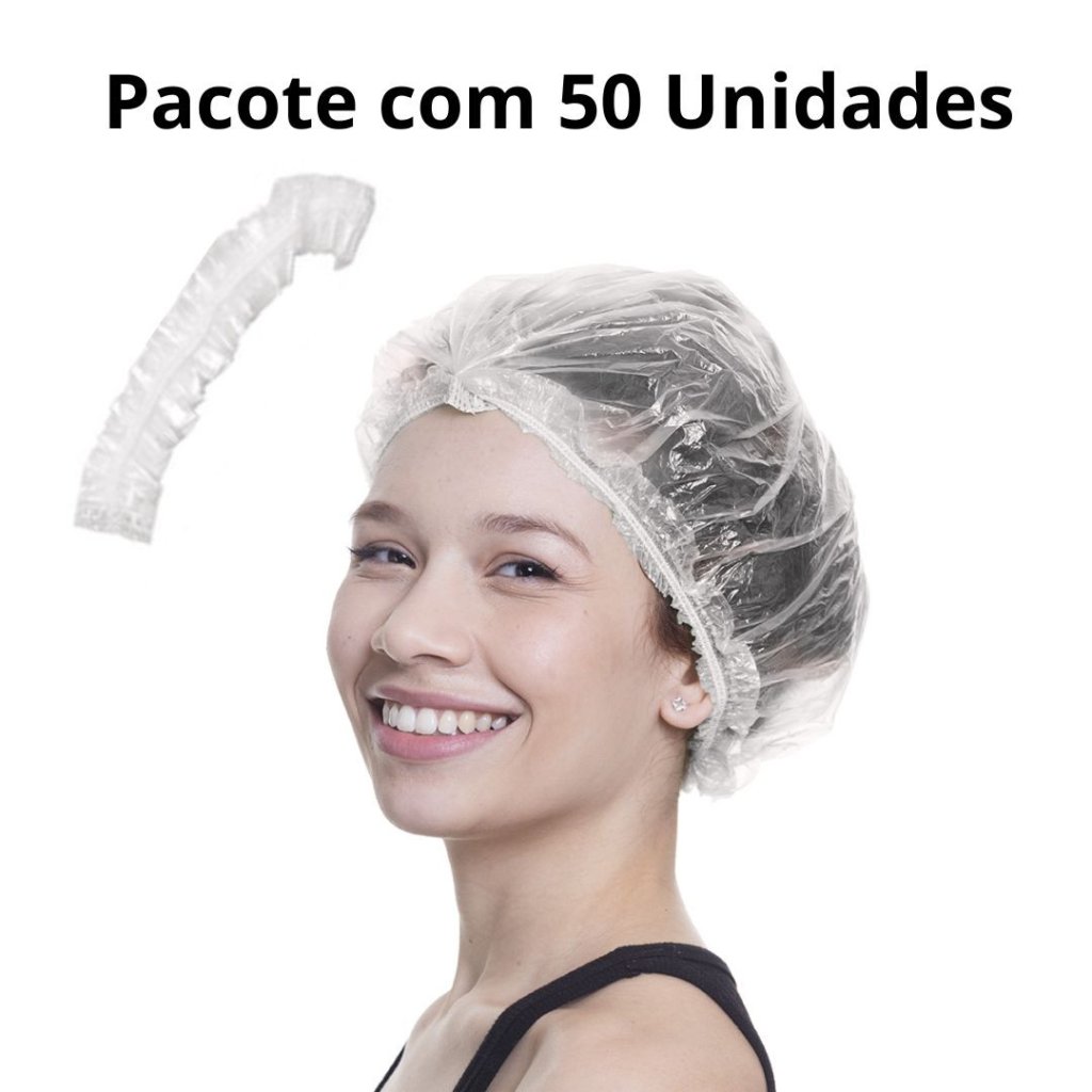Pacote Touca Descartável Plástica c/50 Unidades