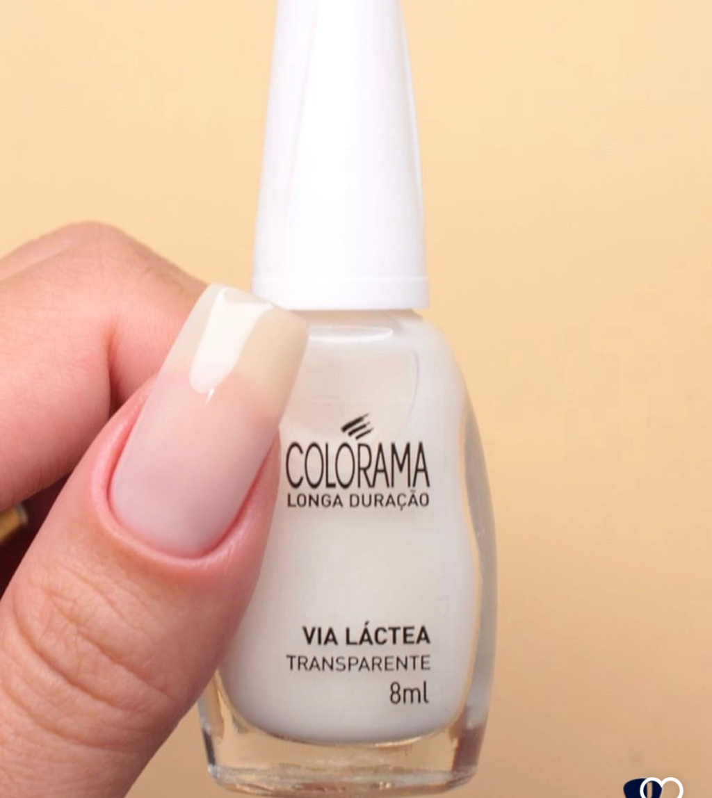 Esmalte Branco Colorama Via Láctea Natural Transparente 