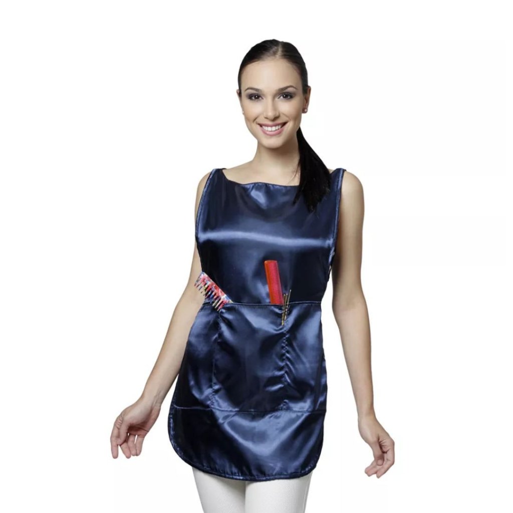 Avental Bata em Seda Lisa Modelo Margot