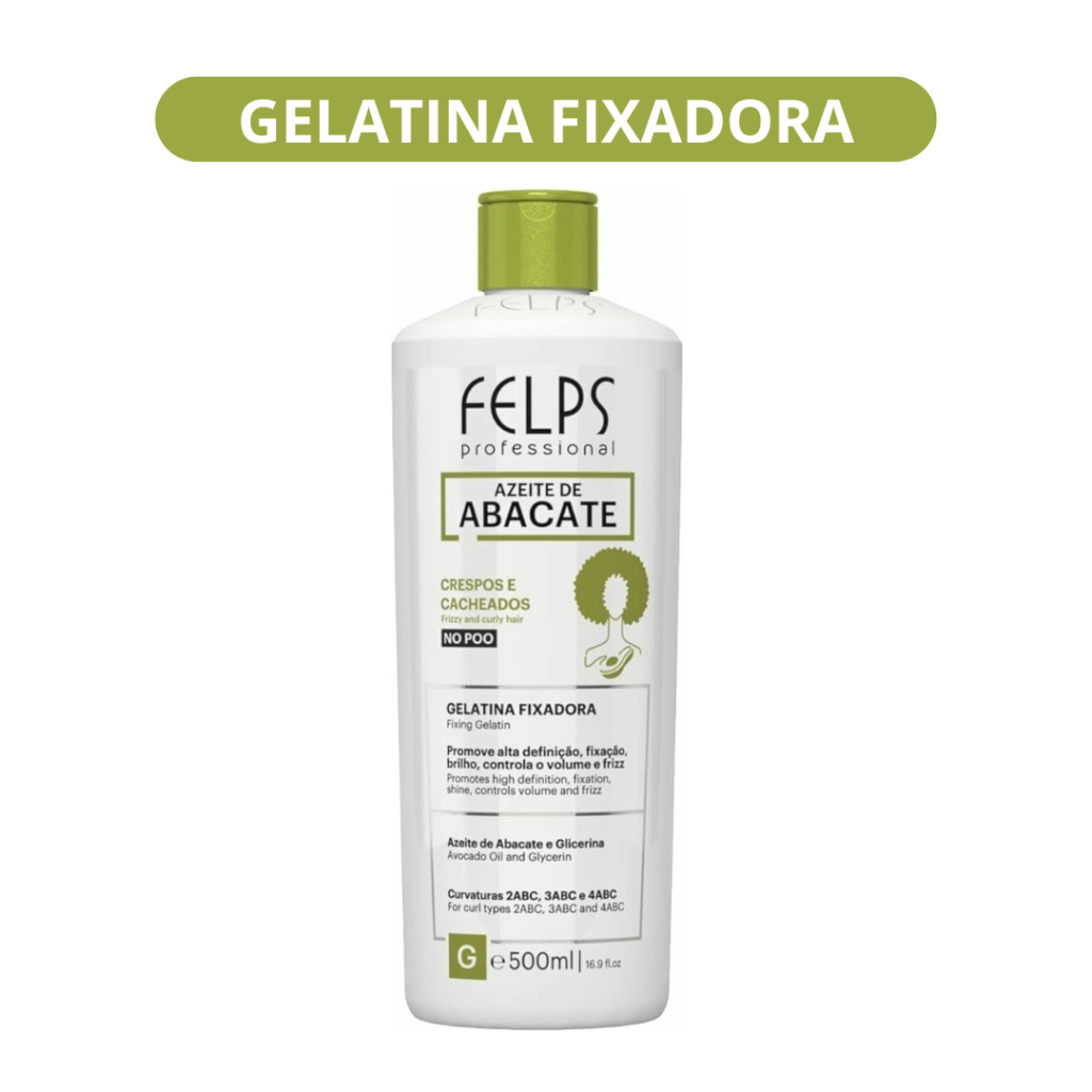 Gelatina Felps Fixadora Óleo de Abacate 500ml 
