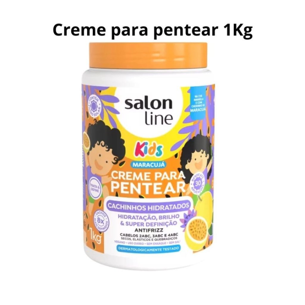 Creme de Pentear 1kg Salon Line Kids Maracujá 