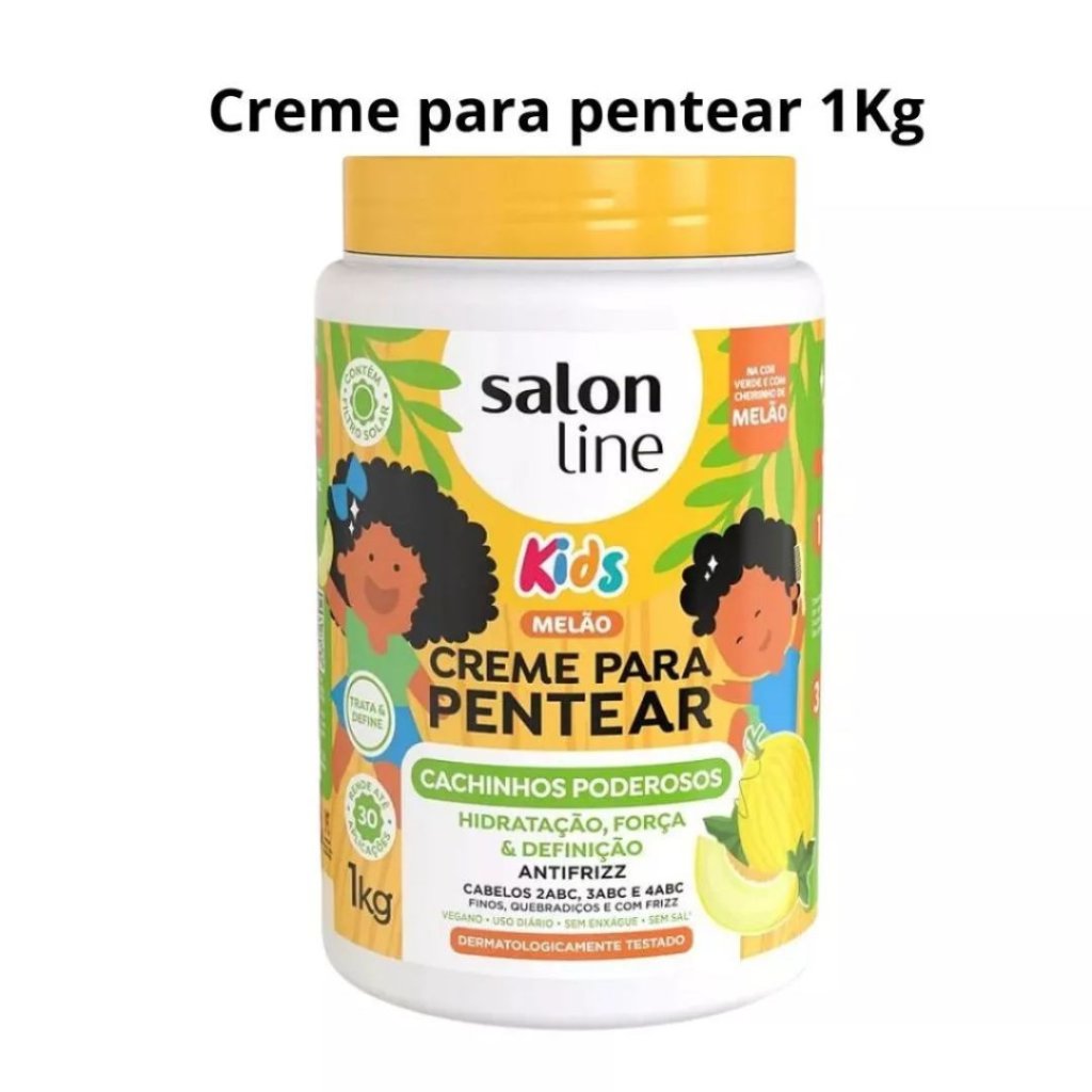 Creme de Pentear 1kg Salon Line Kids Melão 