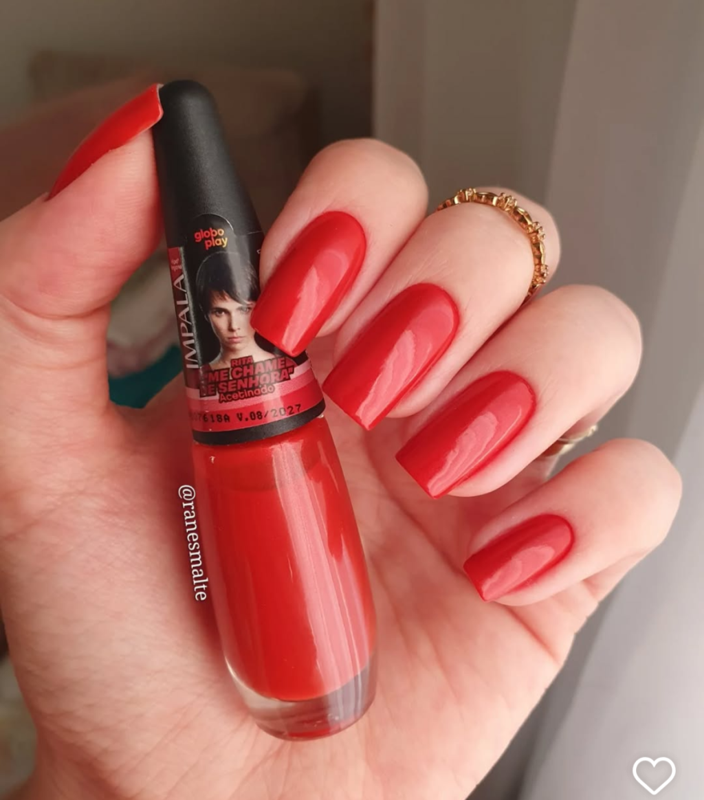 Esmalte Vermelho Impala Globo Play Me Chame de Senhora 